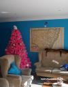 living room, blue paint