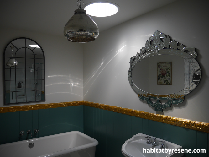 bathroom, rice cake, panelling, paint ideas