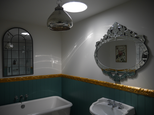 bathroom, rice cake, panelling, paint ideas