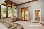 villa, renovation, stained glass window, bedroom, neutrals, neutral bedroom 