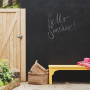 outdoor living, garden, painted garden bench, yellow garden bench, painted furniture, upcycled 