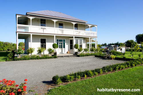 country house, homestead, white house, verandah, garden, renovation