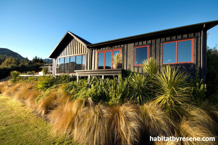 house exterior, black exterior, stained exterior, black house