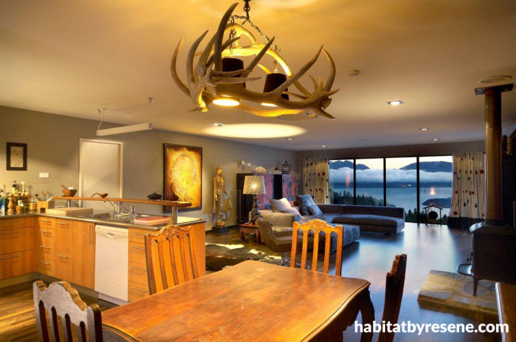 kitchen, dining room, lounge, living room, open-plan living, neutral colour scheme