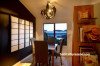 dining room, black and white paint, black and white dining room