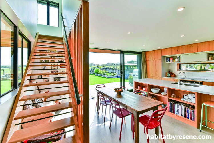 timber, staircase, stairwell, stairs, paint ideas