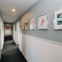hallway, grey hallway, white and grey interior, tongue and groove panelling, interior panelling 