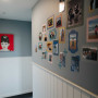 hallway, grey hallway, white and grey interior, tongue and groove panelling, interior panelling 