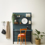 desk inspiration, green desk, desk plants, orange chair, Resene