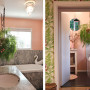 bathroom, pink bathroom, green wallpaper, wallpaper hallway, granite bath, granite vanity
