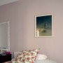 bedroom, guest bedroom, pink bedroom, pastel pink, dusky pink, pink walls, vintage, retro