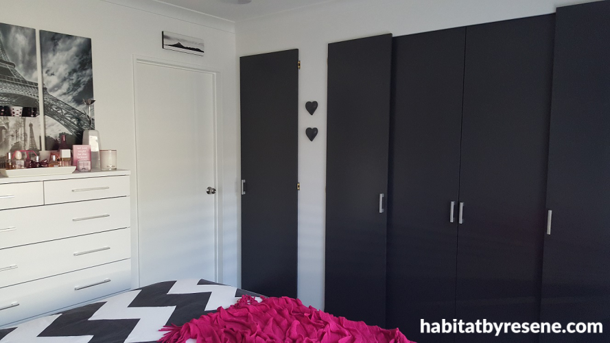 black bedroom, paint ideas