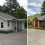 before and after, renovation, resene baltic sea, exterior