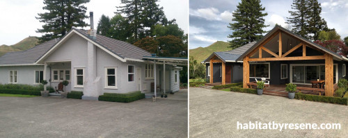 before and after, renovation, resene baltic sea, exterior