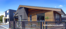 house exterior, stained house, wood house, house entrance, deck stain