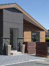 house exterior, house stain, cedar exterior, house entrance, stains, stained exterior