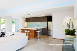 kitchen, white kitchen, white living room, open plan living, white lounge, efficient home