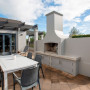 exterior, white, pergola, resene bokara grey, resene double truffle