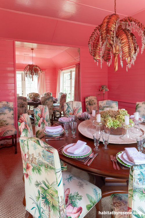 resene colour awards, pink dining room, paint, painting, home design, interior design