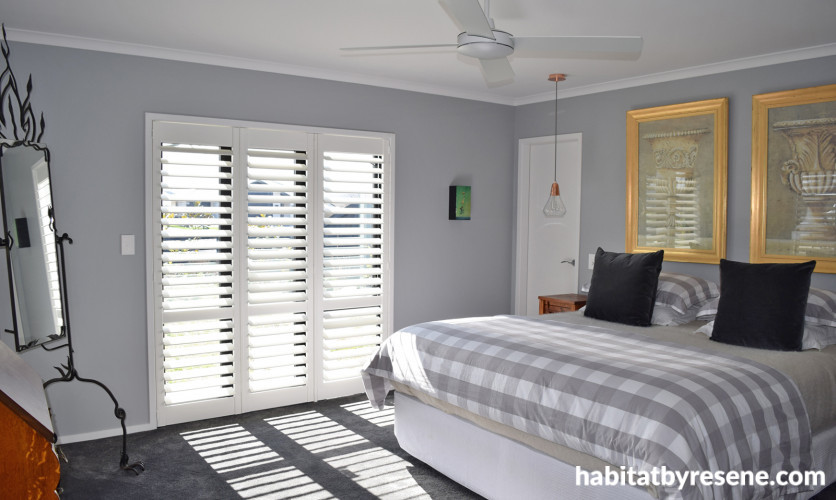 French country, bedroom, grey bedroom, neutrals, grey walls, master bedroom