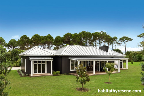 house exterior, exterior, black house, brown house, black exterior, brown house