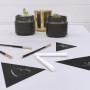 blackboard paint, chalkboard paint, upcycling desk, diy project, blackboard triangles, desk project