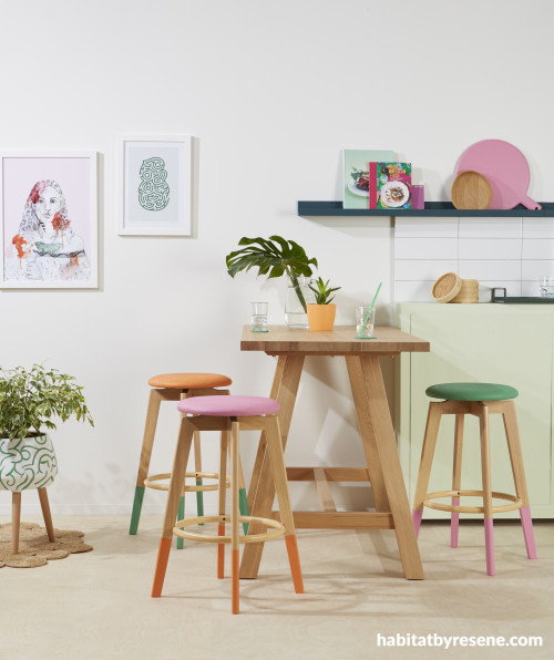 painting tips, painting techniques, painting ideas, painted stools, painting furniture ideas, resene