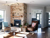 living room inspiration, living room ideas, living room design, white living room, brick interior