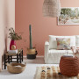 living room, lounge, pink living room, pink lounge, sunset pink, pink interior, resene just dance
