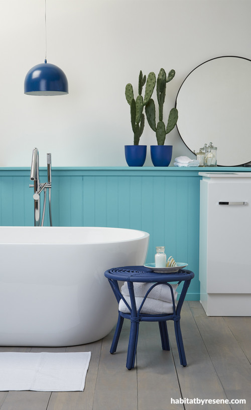 colour trends, bathroom inspiration, bathroom ideas, bathroom design, bathroom decor, resene blue