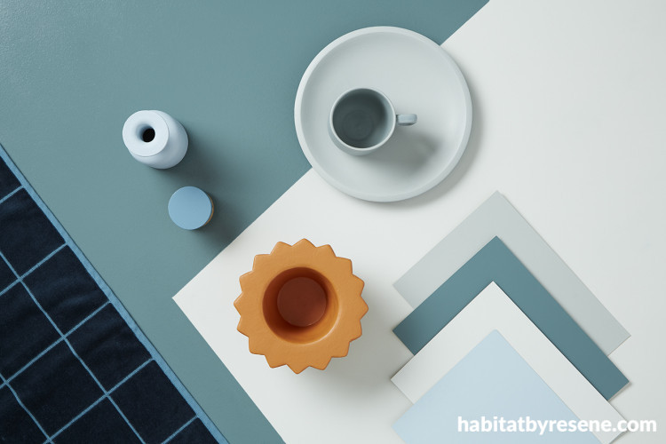 colour trends, resene blue, colour of the year, blue interior moodboard, blue interior ideas