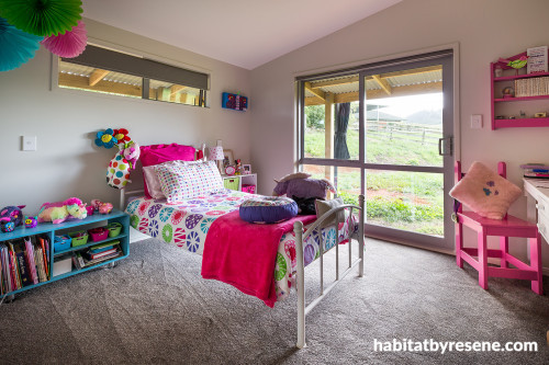 kids bedroom, children's bedroom, bright furniture, white paint, cream walls