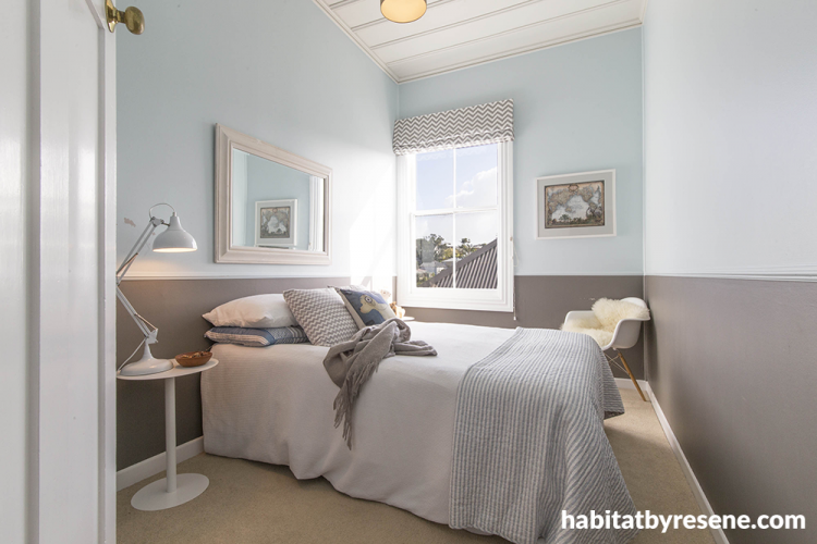 children, blue, bedroom, dado line