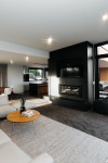 This striking black kitchen is the crown jewel of a contemporary North Otago farmstead