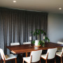 dining room, grey dining room, grey interior, resene half foggy grey, white ceiling