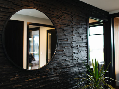 This striking black kitchen is the crown jewel of a contemporary North Otago farmstead This striking black kitchen is the crown jewel of a contemporary North Otago farmstead