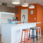 kitchen, orange, white
