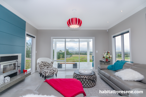 living room, grey, feature wall, fireplace, paint ideas, interior