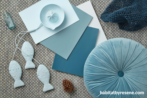 blue, moodboard, resene duck egg blue, interior inspiration, blue interior, monochromatic 