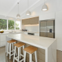 kitchen island, white, kitchen, cape cod, woodgrain, laminate
