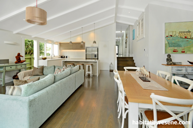 living room, beachy feel, white, cape cod