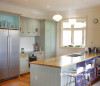 kitchen, mint green, green kitchen, painted cabinets, white kitchen, coloured kitchen 