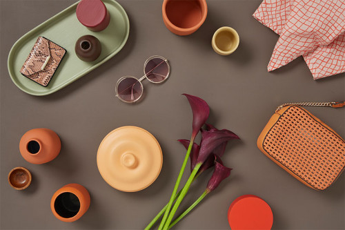 new neutrals, vase, trays, neutral decor inspiration, green, orange, purple, Resene