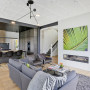neutral living room, neutral lounge, black ceiling, grey living room, grey lounge, resene dark ebony