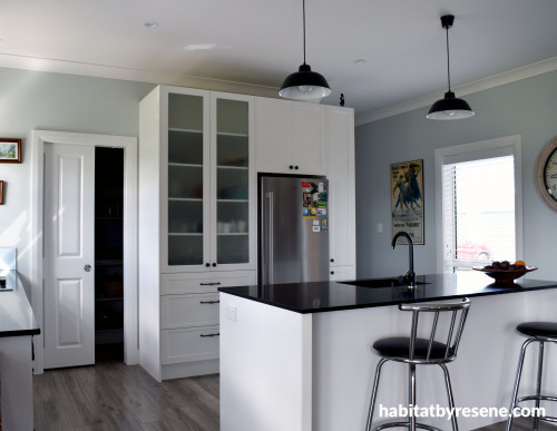 kitchen, black and white, black and white kitchen, kitchen makeover