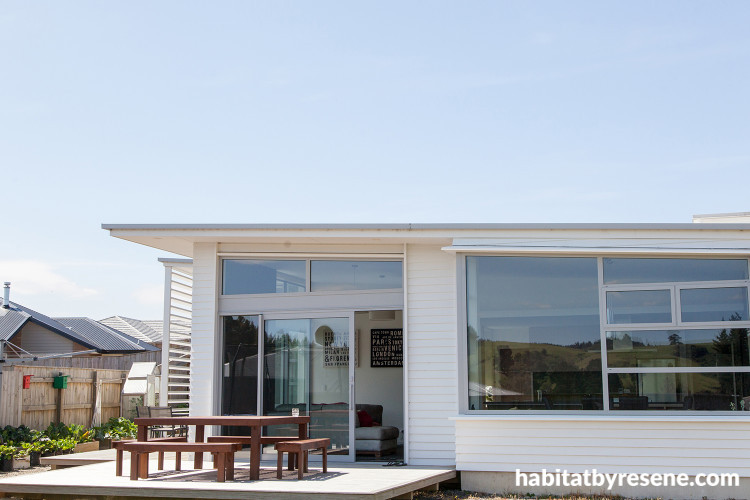 white, exterior, neutral exterior, white exterior, white weatherboards