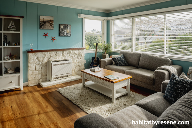 living room inspiration, living room ideas, living room design, blue interior ideas, beach inspired