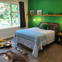 green bedroom, resene left field, kid's bedroom, boys bedroom, children's bedroom