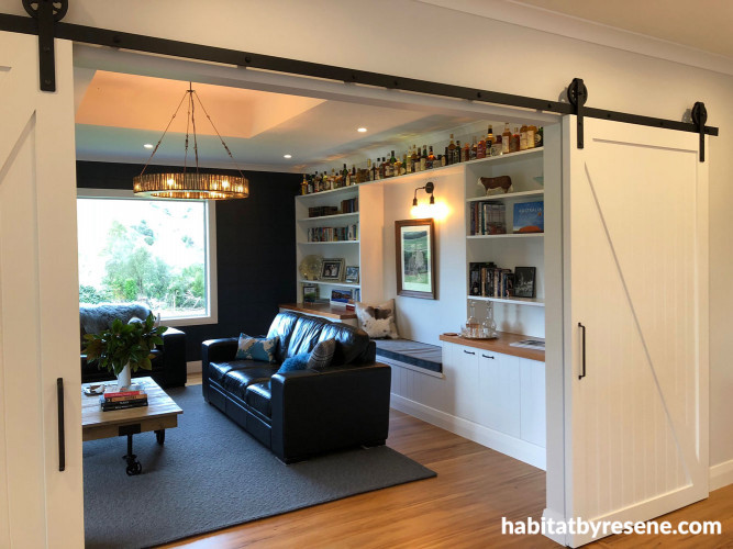 lounge, white, neutrals, resene double black white, resene half white, gisborne, farmhouse