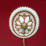 hallway, entranceway, ceiling rose, painted ceiling, red ceiling, metallic gold, hallway rose